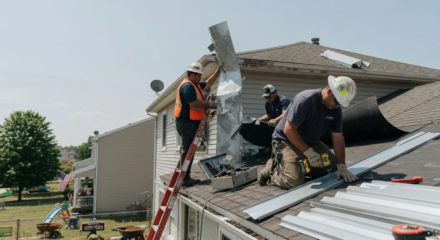 Storm Damage Metal Roof Repair in Fogelsville, PA